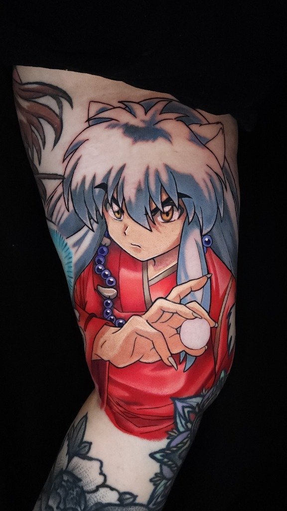 Tatuaje a color de Inuyasha Personalizado